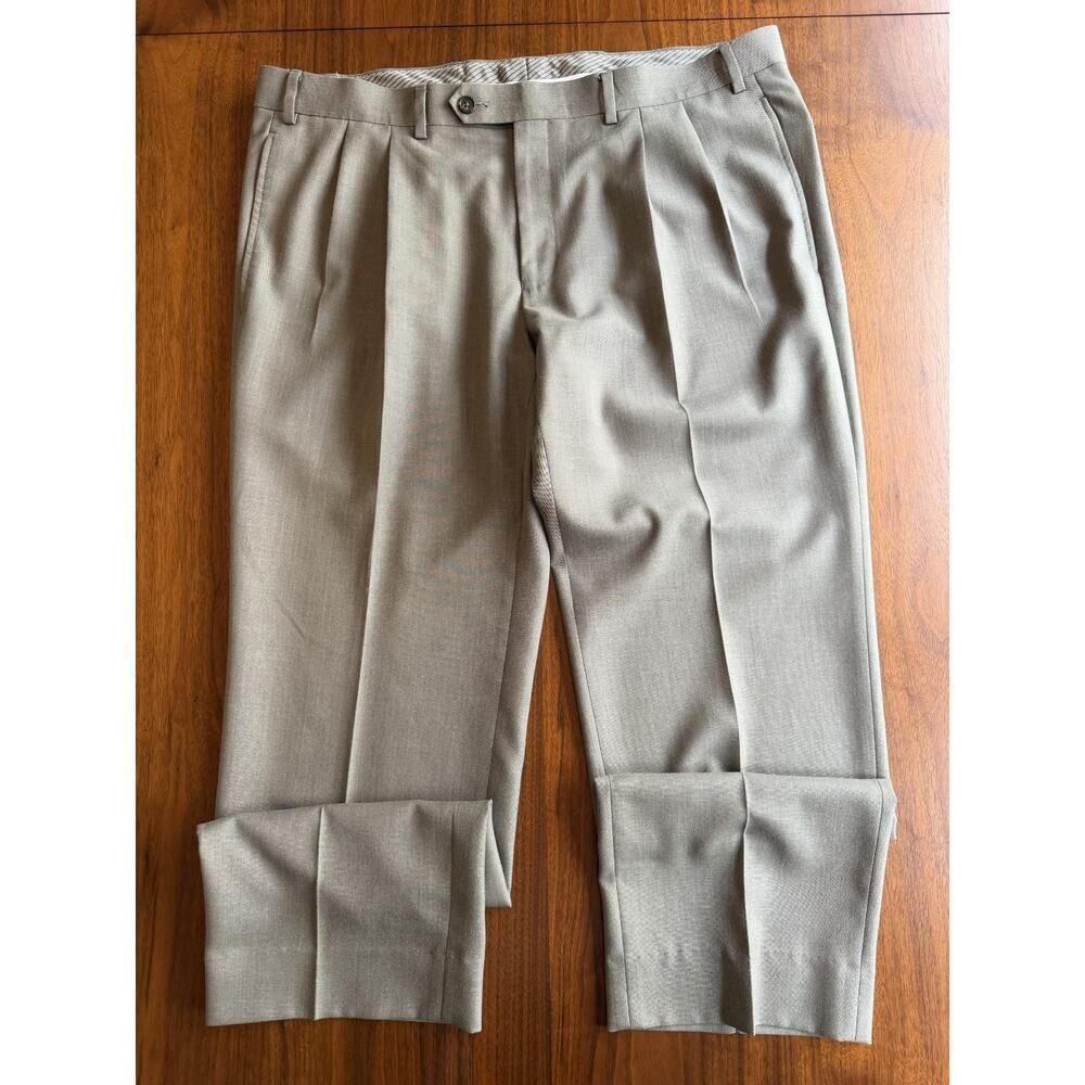 Lauren Ralph Lauren Men's Pleated Cuffed Dark Tan Dress Pants - Size 36x29